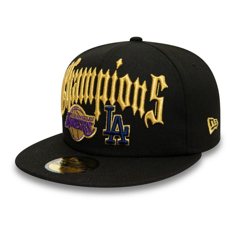 Gorras New Era 59fifty Negros - LA Lakers and LA Dodgers Co Champs 34028FBYR